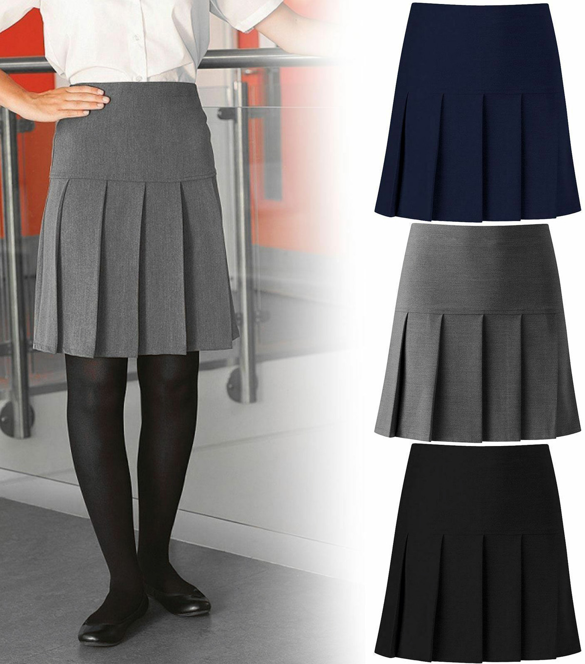 gabardine fabric schoolgirl skirts