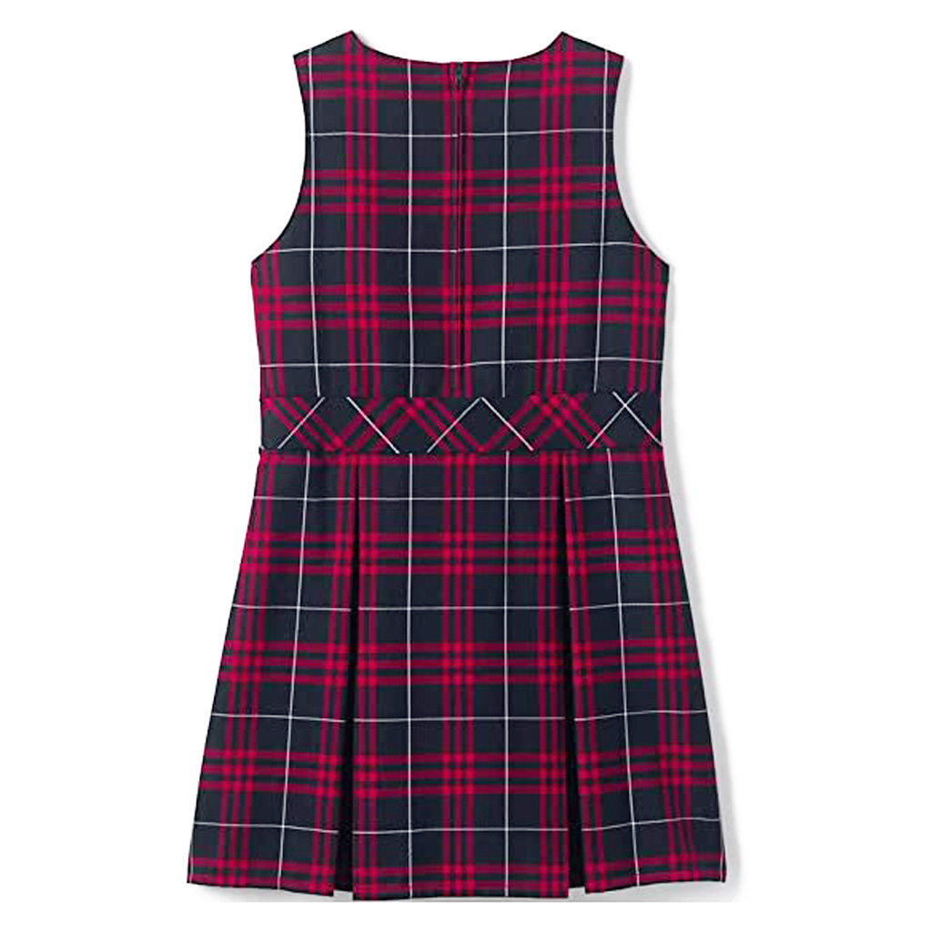 schoolgirl pinafore red checked